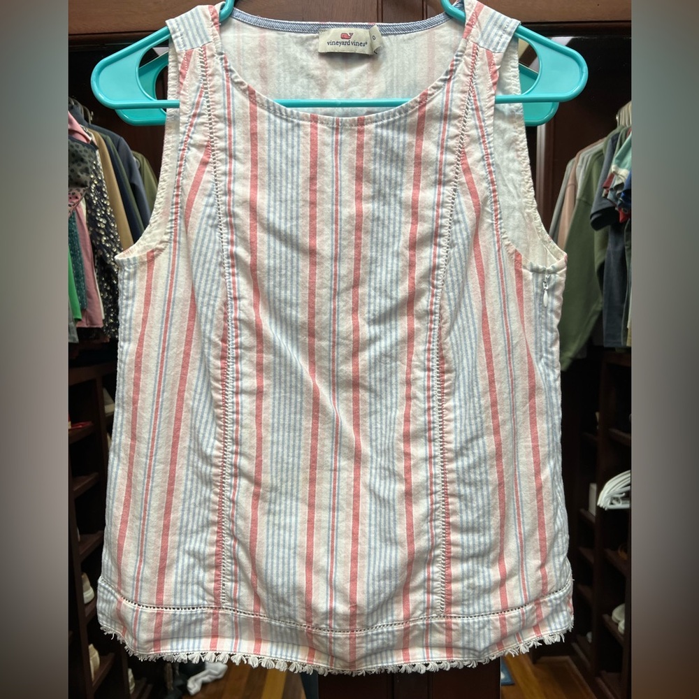 Vineyard Vines 0 Striped Sleeveless Top